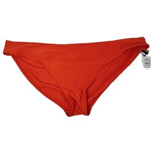 Time and Tru Womens 2XL Tomato Sauce Orange Mid Rise Bikini Bottoms
